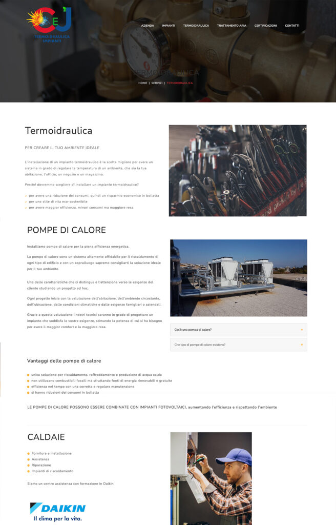 CeJ azienda di impianti termoidraulici in Lombardia