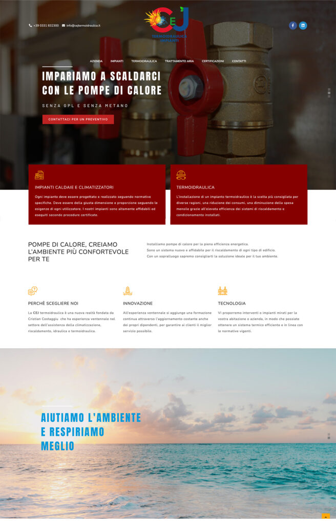 Home page azienda di impianti termoidraulici in Lombardia