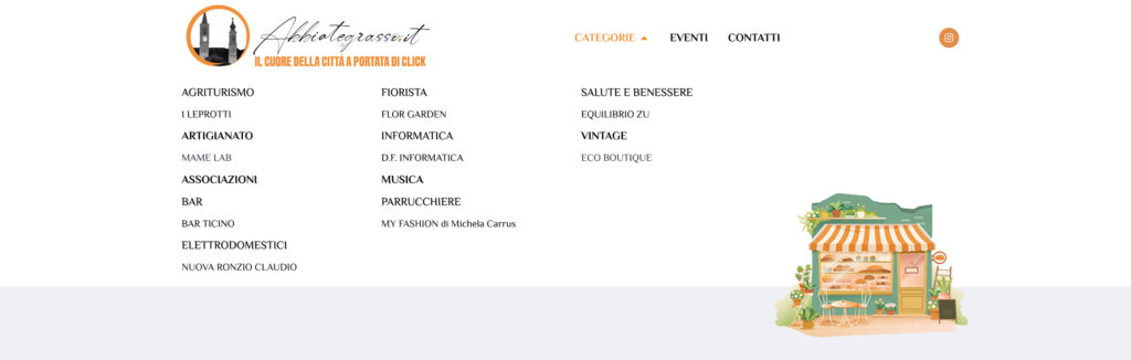 Mega Menu per navigazione semplice e intuitiva